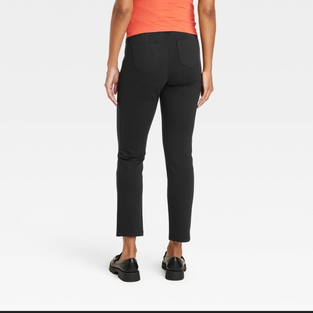 Over the belly ponte skinny maternity pants black size XS